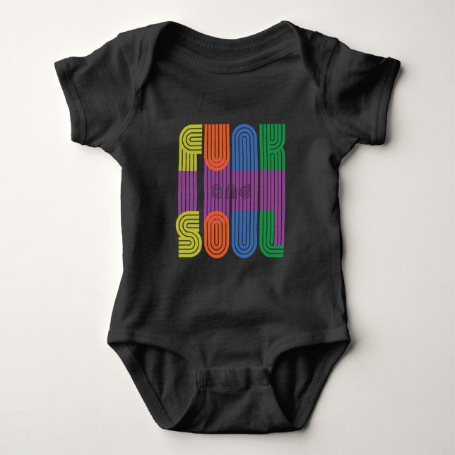 funk and soul  baby bodysuit (Front)