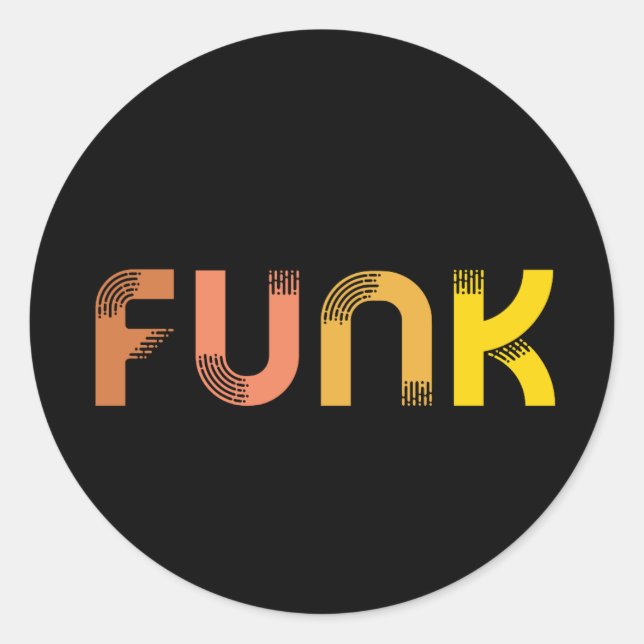 Funk Classic Round Sticker (Front)