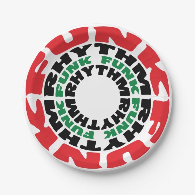 Funk Rhythm Funk Funk Rhythm Paper Plate (Front)