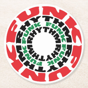 Funk Rhythm Funk Funk Rhythm Round Paper Coaster
