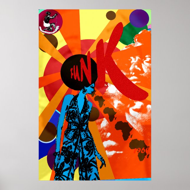 Funkart Funk retro vintage poster style gifts (Front)