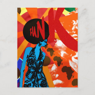 Funkart Funk retro vintage poster style gifts Postcard