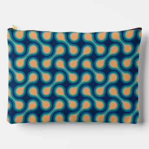 Funky 1970s Metaball Graphic Circle Barbell Blue Accessory Pouch