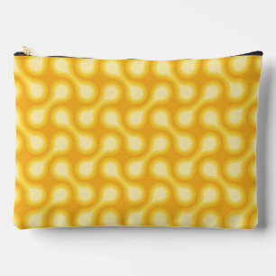 Funky 1970s Metaball Graphic Circle Barbell Yellow Accessory Pouch