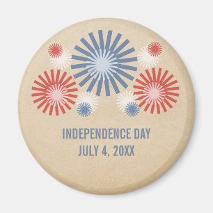 Funky 4th of July Fireworks Magnet