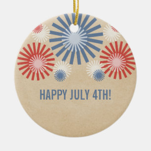 Funky 4th of July Fireworks Ornament