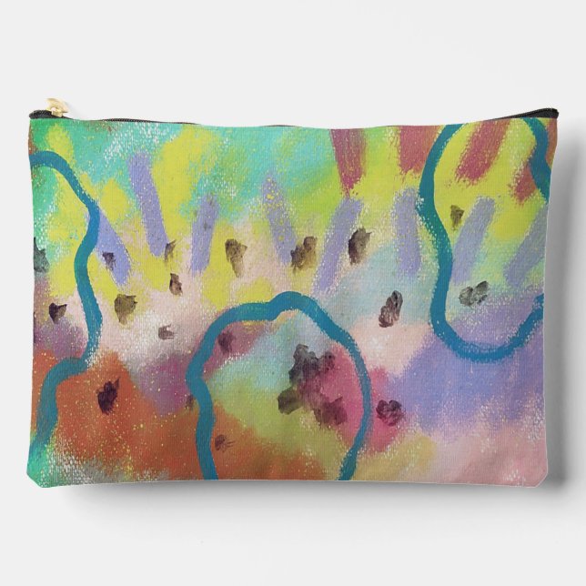 Funky Abstract Art Accessories Pouch (Front)