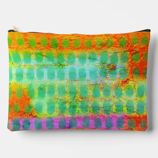 Funky Abstract Art Accessory Pouch (Front)