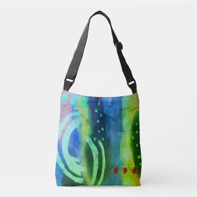 Funky Abstract Art Crossbody Bag (Front)