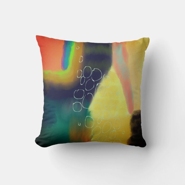 Funky Abstract Art Cushion (Front)