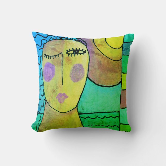 Funky Abstract Art Cushion (Front)