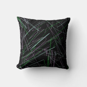 Funky Abstract Art Drawing Throw Pillow Cushion