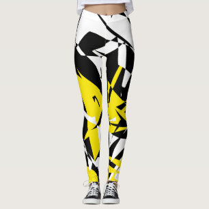 Funky Abstract Art Geometry Leggings
