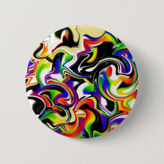 Funky abstract art magnet 6 cm round badge