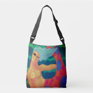 Funky Abstract Art Mermaid Crossbody Bag