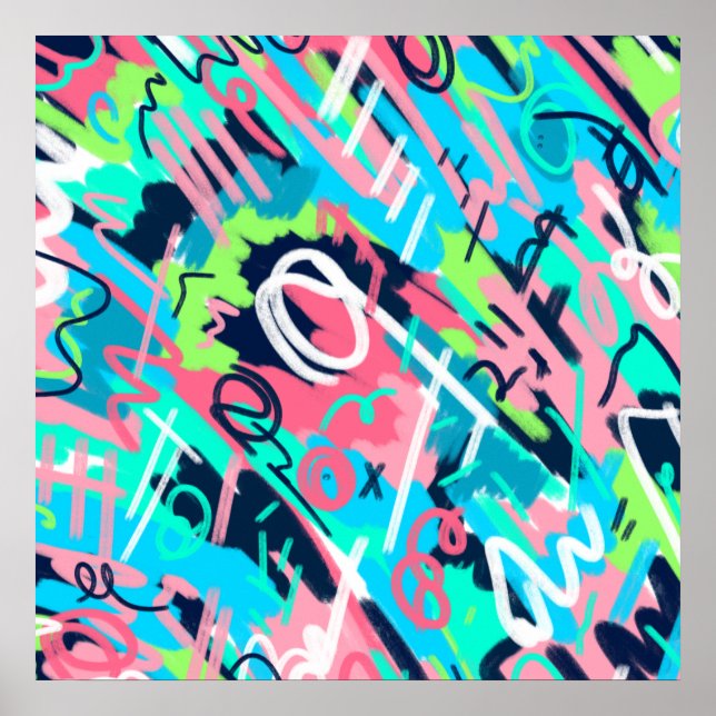 Funky Abstract Art  Poster (Front)