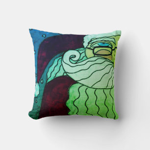 Funky Abstract Art Santa Claus Cushion