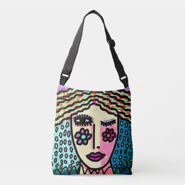 Funky Abstract Art to Carry Crossbody Bag (Front)