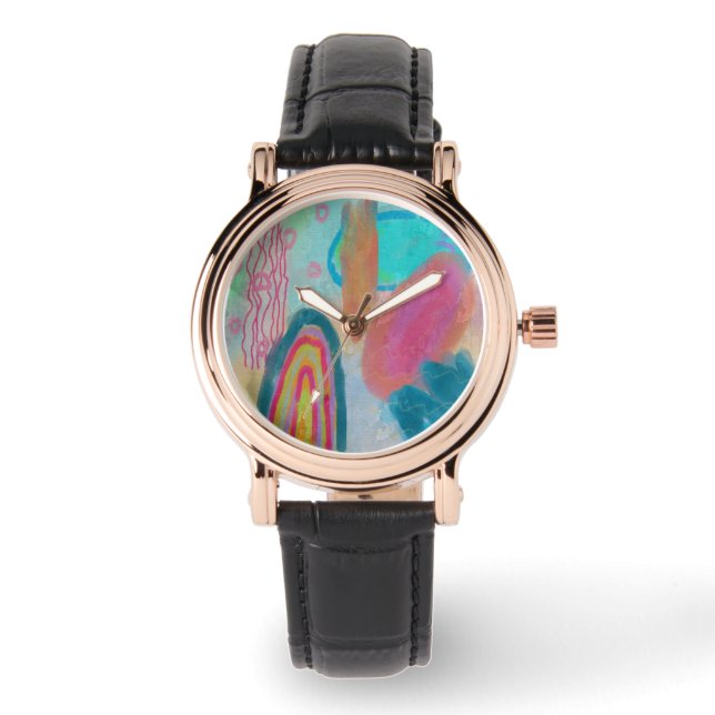 Funky Abstract Art to Wear Watch (Front)