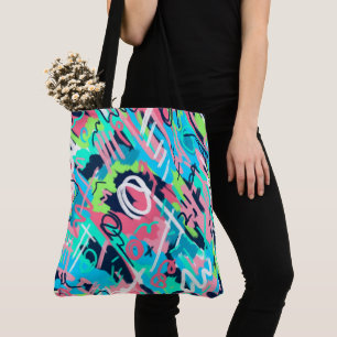 Funky Abstract Art Tote Bag