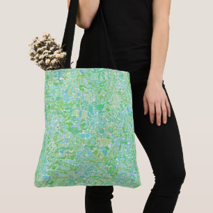 Funky Abstract Blobs Bandanna Tote Bag