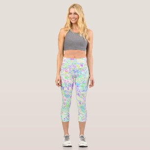 Funky Abstract Blobs Capri Leggings