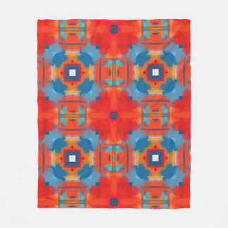 Funky Abstract Bright Coloured Fleece Blanket