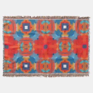 Funky Abstract Bright Coloured Throw Blanket