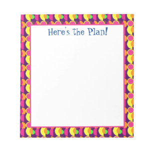 Funky Abstract colourful Boho Art  Planner Notepad