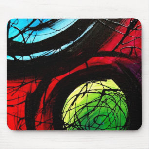 Funky Abstract Dots Art Mouse Pad