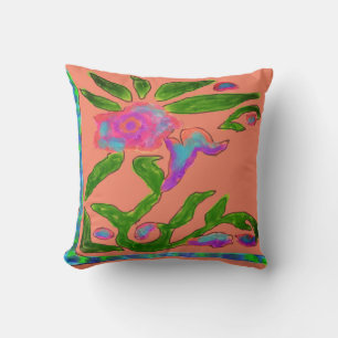 Funky Abstract Floral  Cushion