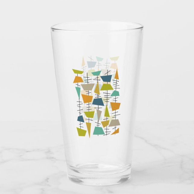 Funky Abstract Hanging Wind Chimes Mid-Century Glass (Front)