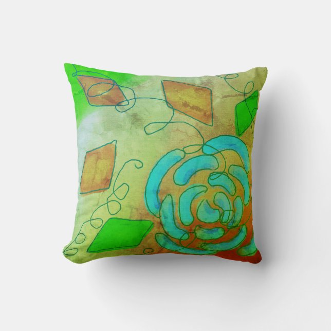 Funky Abstract Painting Cushion (Front)