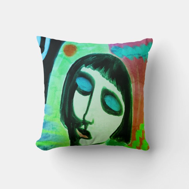 Funky Abstract Painting Cushion (Front)