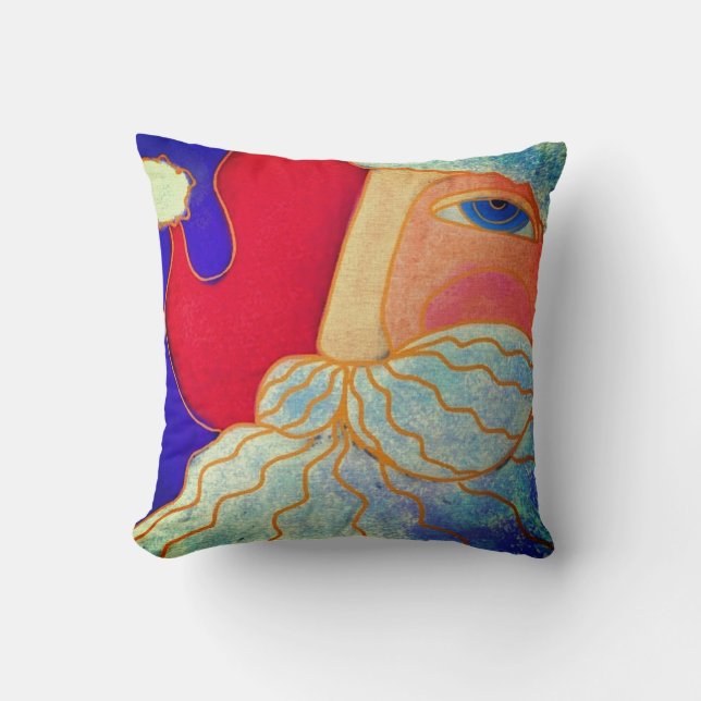 Funky Abstract Santa Claus Cushion (Front)