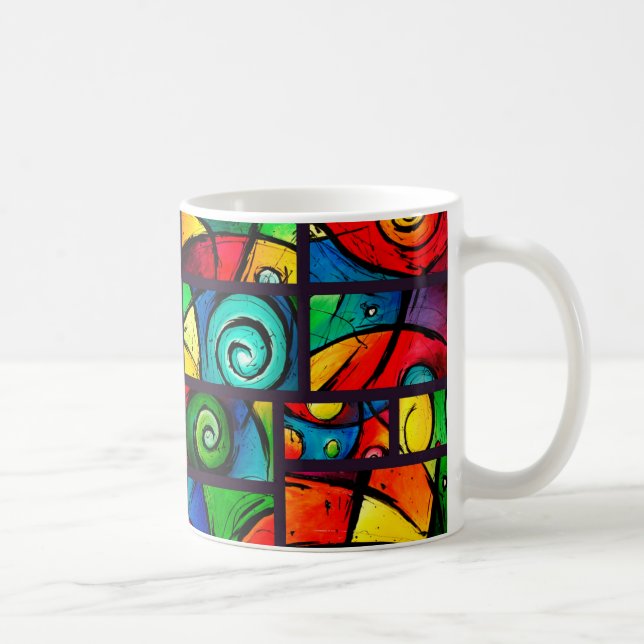 Funky Abstract Swirly Art Coffee Mug (Right)