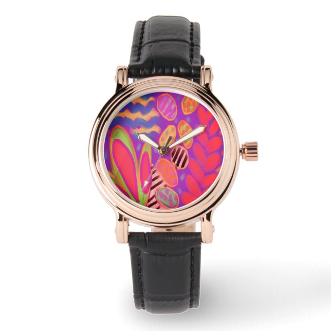 Funky Abstract Wearable Art Watch (Front)