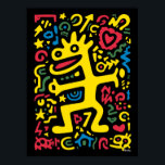 Funky Alien Dragon Yellow – Neon Pop Art Creature  Poster<br><div class="desc">Step into a neon dream with this funky Alien Dragon in bold yellow. A quirky cosmic creature,  full of energy and attitude,  surrounded by vibrant shapes and glowing colours. Perfect for adding funky vibes,  retro pop art charm,  and playful alien spirit to any room.</div>