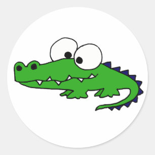 Funky Alligator Classic Round Sticker