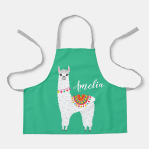 Funky alpaca drama llama apron