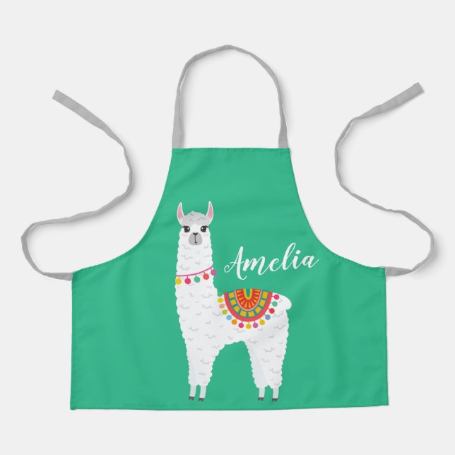 Funky alpaca drama llama apron (Front)