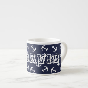 Funky Anchor Captain Coffee Espresso Your Name Mug