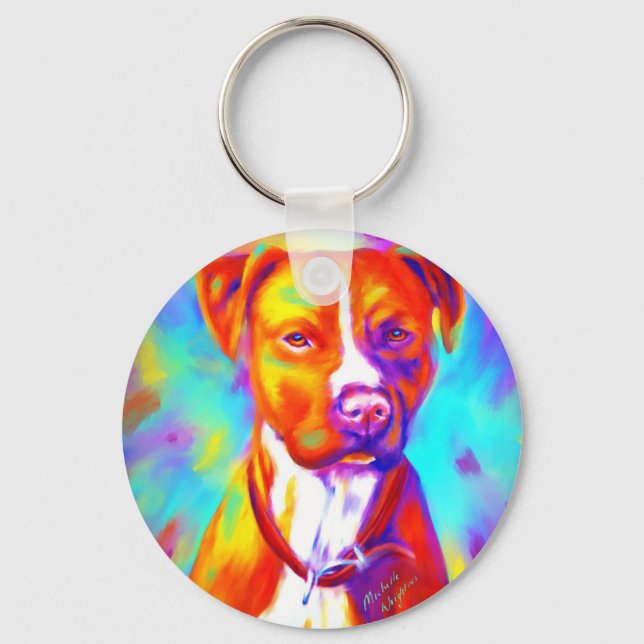 Funky Angel - Pitbull Key Ring (Front)