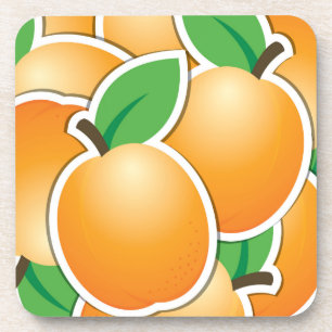 Funky apricot coaster