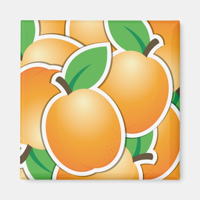 Funky apricot magnet (Front)