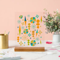 Funky Atomic Era Shapes Starburst Mid Century