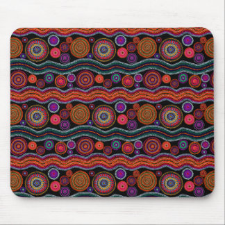 Funky Australian Dot Painting Mouse Pad