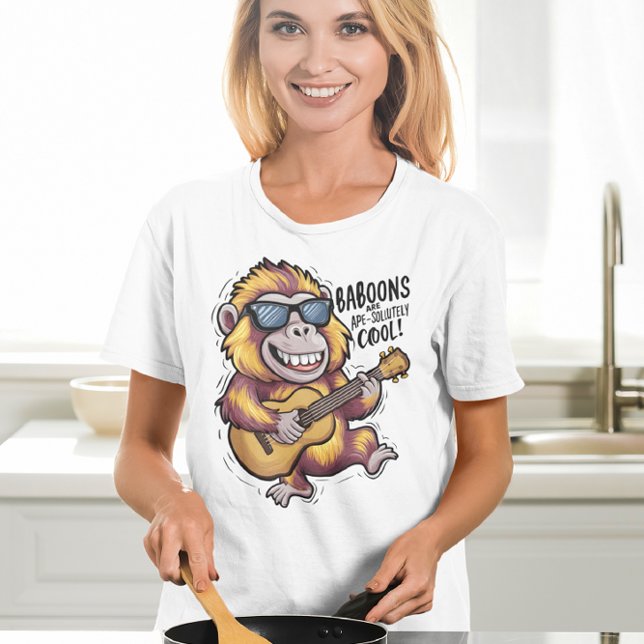 Funky Baboon Jam Session T-Shirt (Creator Uploaded)