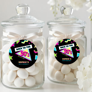 Funky Back To The 90s Retro 30th Birthday Party Favour Tags