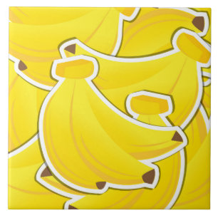 Funky bananas ceramic tile